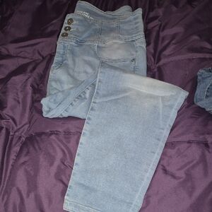 Classic Blue High Rise Jeans with Stretch Fit